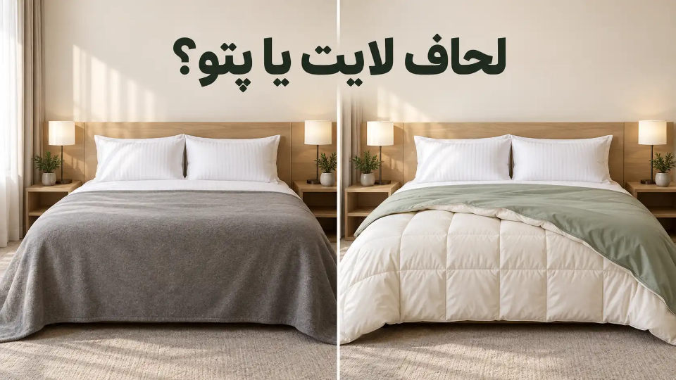 تفاوت لحاف لایت و پتو؛ برای هتل و اقامتگاه کدام بهتر است؟